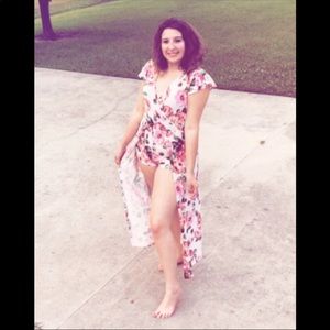 Floral High Low Romper 💞 by Caution to the Wind